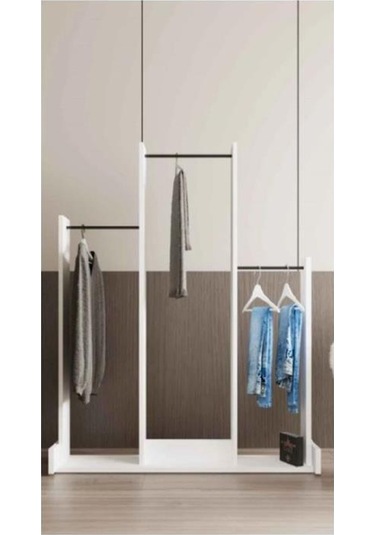 Decormet Salvitor 3lü Elbise Askısı Beyaz Çok Renkli