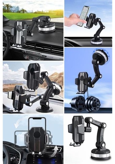 Telefon Tutucu Araç Içi Jel Vantuzlu Cama Takılabilen Güçlü 360 Derece Dönebilen Tutucu
