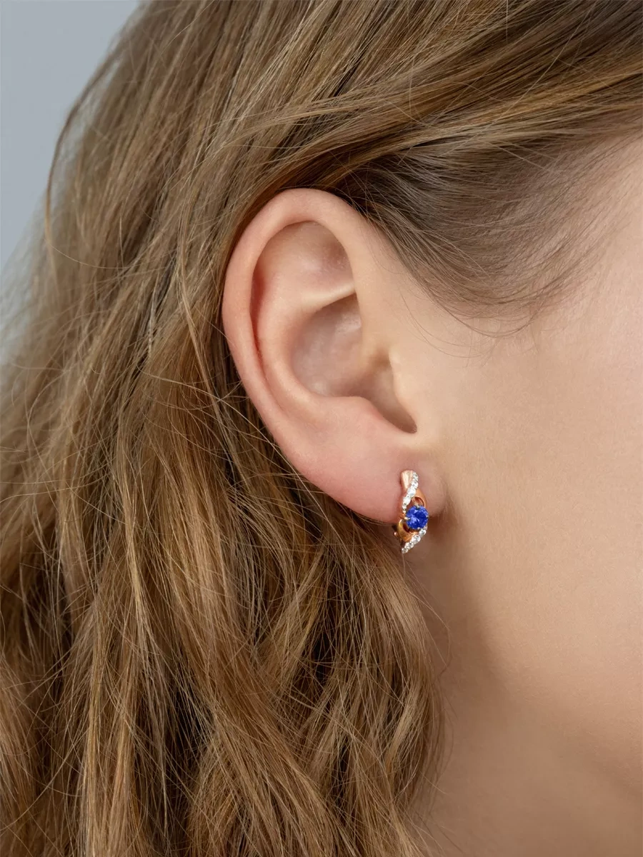 Veronika Jewelry Factory 925 Ayar Gümüşten Klasik Fiyonitlı Raylar Küpeler 211828700 Altın