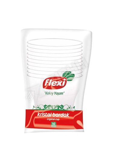 4 Adet Flexi Kristal Bardak 10 Lu Renkli