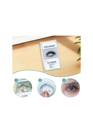 Suntek 14x Kirpik Etkisi Kartları Kullanımı Kolay Aksesuarlar Beyaz