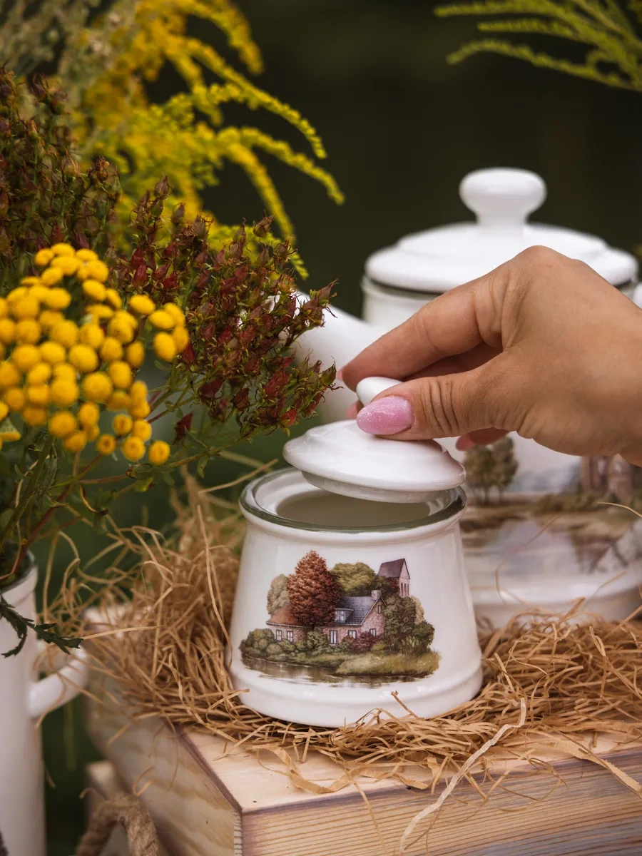 Lefard Farfora "family House" 200 Ml Şekerlik Kapaklı 204178747 Beyaz