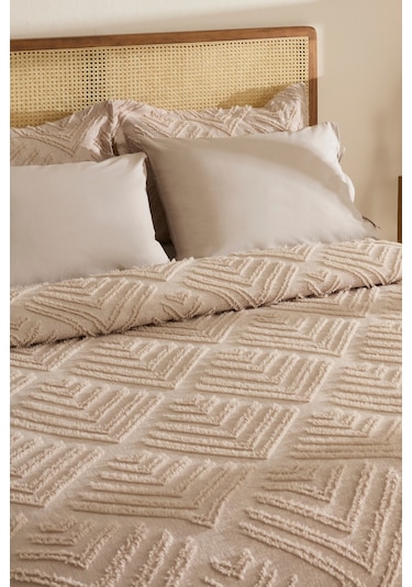 Karaca Home Velora Çift Kişilik Yatak Örtüsü Takımı Taş Taş
