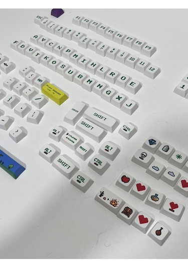 Pixel Game Grafiti Temalı Mekanik Klavye Tuş Takımı 120 Tuş