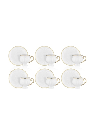 Neva N3501 Santo Gold 6 Kişilik Kahve Fincan Takımı 90 Ml
