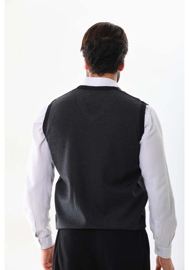 Pelikan Erkek Desenli V Yaka Süveter 9602 Lacivert