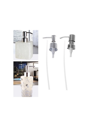 Paslanmaz Çelik-paslanmaz Çelik Sabunluk Nozulu 12 Oz Dahili El Losyonu Pompası Bağlantısı