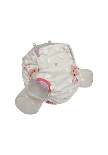 Baby Ybb Yıkanabilir Bebek Bezi Cepli Gökkuşağı Desen 3kg-12kg Standart