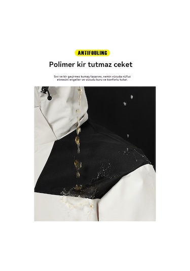 Yeni Kadın Su Geçirmez File Ceket Siyah Siyah