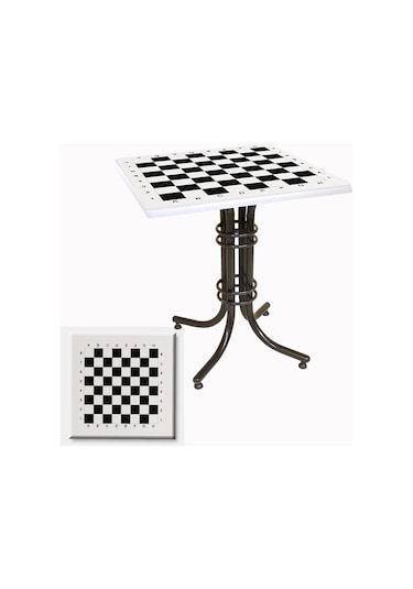 Buket Werzalit Kare Esb Mutfak Masası 80x80 - Santranç Desen