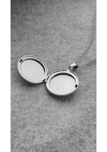 316l Paslanmaz Çelik Gümüş İçi Açılır Yuvarlak Tasarım Kapaklı Fo Çok Renkli