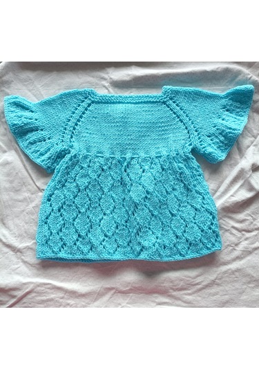 Yakamoz Butik Vintage Bebek Elbisesi Mavi