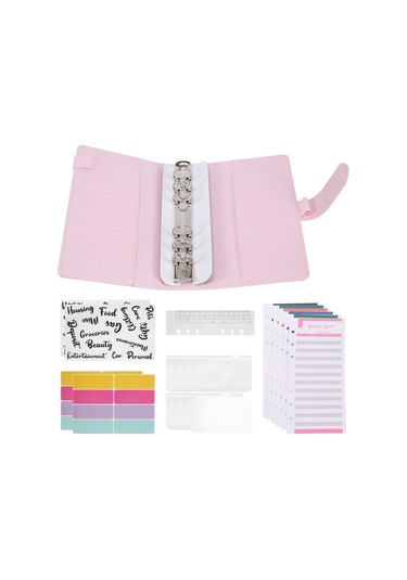 Dinosaurs A6 Bütçe Bağlayıcı, Fermuarlı Zarflar, Bütçe Planlayıcı Kitap Düzenleyici, Bütçeleme Için Nakit Zarflar Pembe Altın