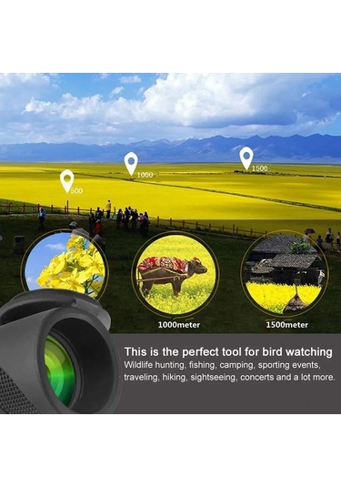 Suofeng 80x100 Güneş Gözlüğü Monoküler, Yüksek Güçlü, Yüksek Kaliteli, Düşük Işıkta Gece Görüşü, Cep Telefonu İle Fotoğraf Çekebilen, Doğa Seyahatleri İçin Teleskop