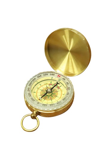 Yaozixa Tahta Kapağı G50 Kuprum Pusula - Doğa Yürüyüşü, Dağcılık İçin Gece Işıklı, Taşınabilir, Dayanıklı Multifonksiyon Kompas