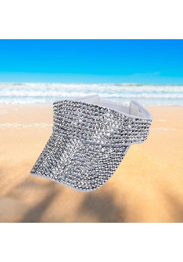 Kadınlar İçin Şık Ve Göz Alıcı Kristalli Tenis Güneş Gözlüğü Kapağı Spor Ve Moda Aksesuarı Gümüş