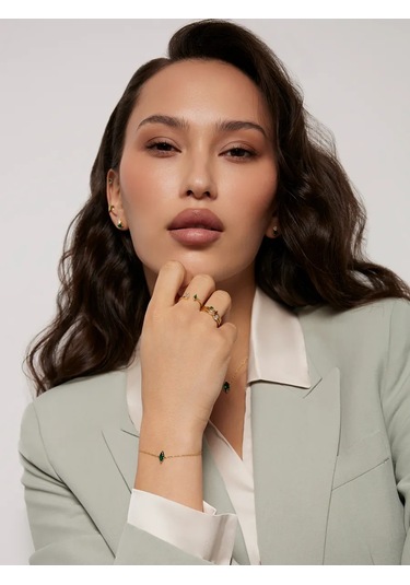 Miestilo 925 Ayar Gümüş Kaplama Ayarlanabilir Yüzük 242019923 Beyaz