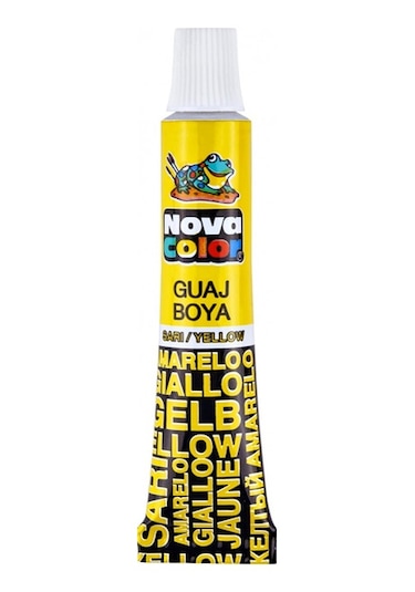 Nova Color Guaj Boya Tüp 12 Li Sarı Nc-115 12 Adet Sarı