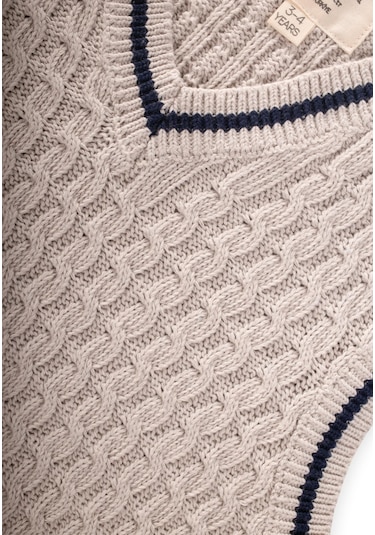 Saş Örgü Triko Süeter 3-9 Yaş Taş Taş