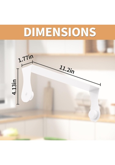 Ximistore9 Beyaz Paslanmaz Çelik Duvarlı Havlu Tutucu, Mutfak/banyo, Çift Kurulum Yapıştırıcı/vidalı , Uzun Ömürlü, Mekan Tasarrufu Beyaz