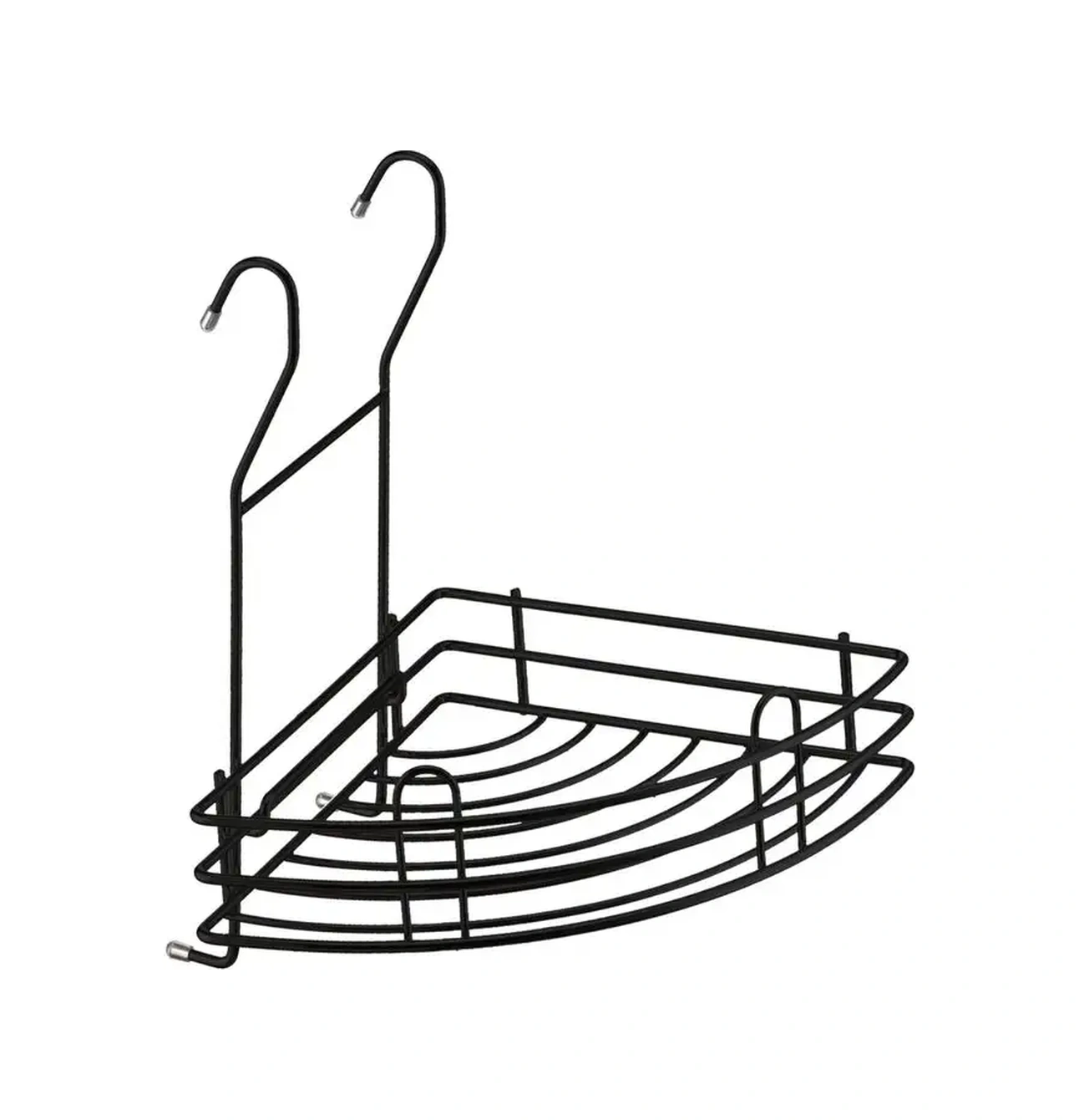 Lemax Raylı Perde İçin Köşe Raf Siyah Mat 20x25,5x25 Cm 164092554 Siyah