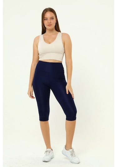 Kapri Tayt Toparlayıcı Yüksel Bel Lacivert Renk Lacivert