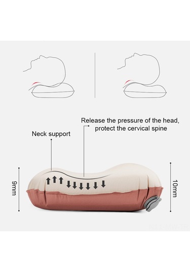 Moveevo 3d Sponge Otomatik Şişirilebilir Yastık - Dışarıda Kamp Ve Ofis Dinlenme İçin Taşınabilir, Kolay Saklanabilir Çok Renkli