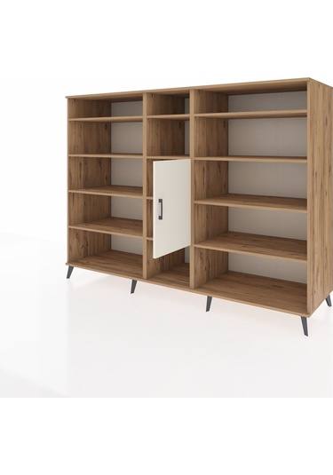 Kronos Dolap 12 Raflı Tek Kapaklı 220x59x163 Çam-aytaşı/çam Çam-aytaşı/çam