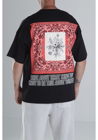 Cocopelli Halı Desenli Siyah Tasarım T-shirt Coc1493 Siyah