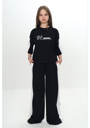 Kız Çocuk %100 Pamuk London Baskılı Oversize Garnili Truvakal Kollu Eşofman Takımı-293-eşt-0010 Siyah Kız Çocuk %100 Pamuk London Baskılı Oversize Garnili Truvakal Kollu Eşofman Takımı-293-eşt-0010 Siyah