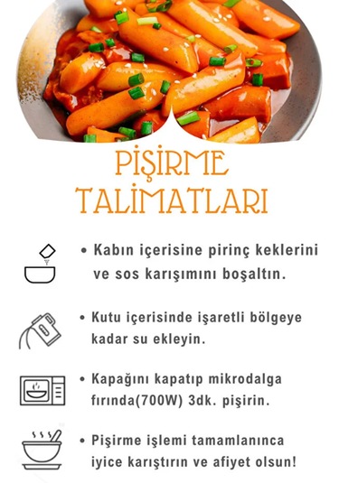 Hipokki Acı Ve Tatlı Soslu Kore Tteokbokki Pirinç Keki 120gr 20'li Set