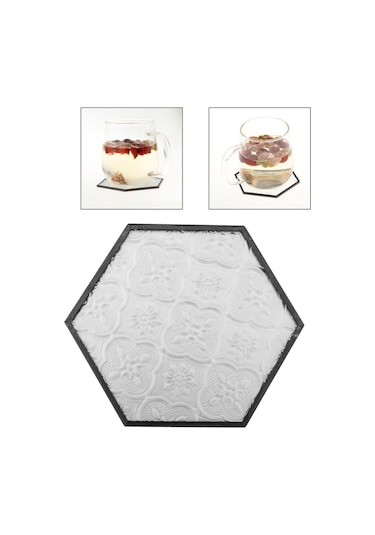 Suntek Magideal  Cam Altlığı Bardak Minder Tutucu İçecek Siyah