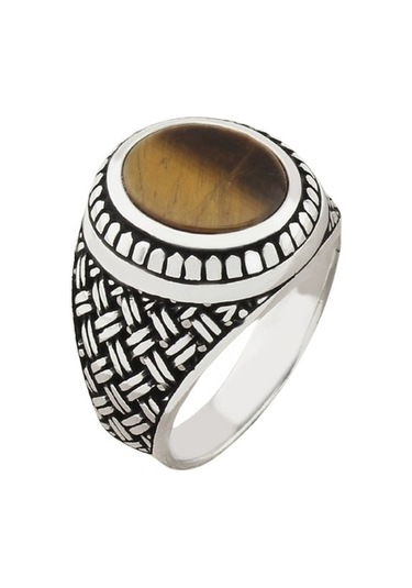 Taja Erkek Yüzük Gümüş 925 Modern Tasarım 45629