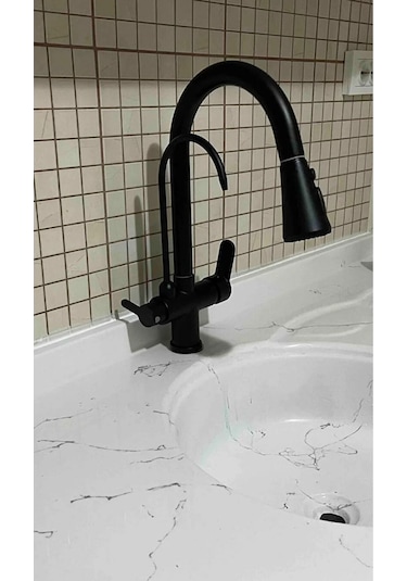 Boheme Fleko Arıtmalı Spiralli Eviye Bataryası Siyah