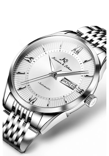 Kronen&söhne Ks9003 Tungsten Mekanik Otomatik Gümüş Erkek Kol Saati