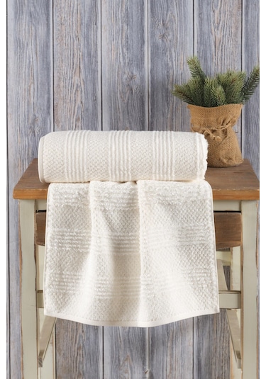 Varol Lavin %100 Premium Cotton El Havlusu 50x90cm Krem-50x90cm Krem