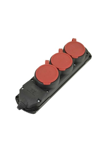 Ayka 3x25 Trifaze Kauçuk 3'lü Grup Priz