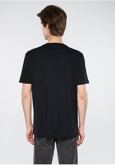 Mavi Logo Baskılı Siyah Erkek T-shirt M0610360-900 Siyah