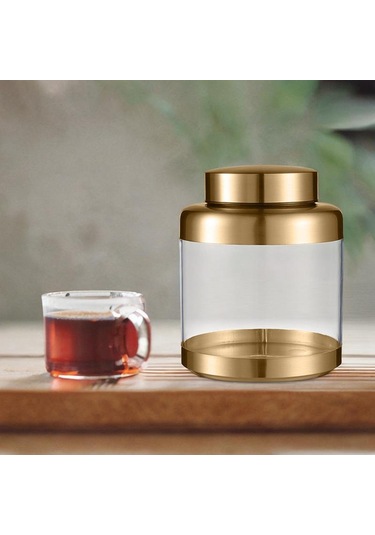 Suntek Hava Geçirmez Saklama Kavanozu Kapaklı Mühürlü Altın