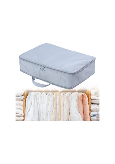 Homyl Yorgan Saklama Çantası Kendini Sıkıştırma Mavi