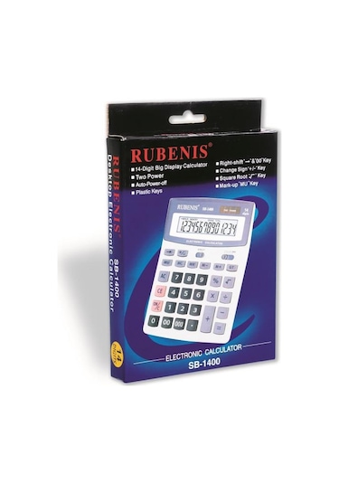 Rubenis SB-1400 Masaüstü 14 Hane Hesap Makinesi
