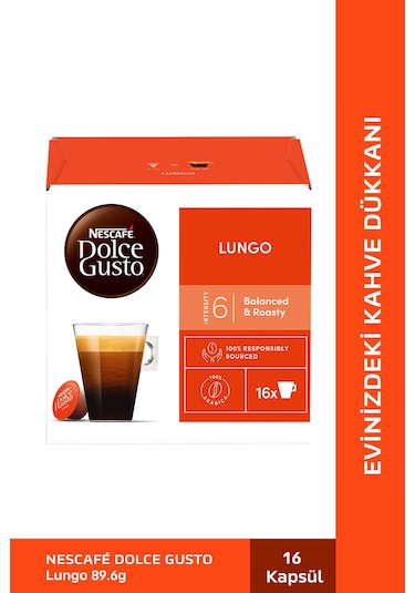 Nescafe Dolce Gusto Lungo Kahve 16 Kapsül