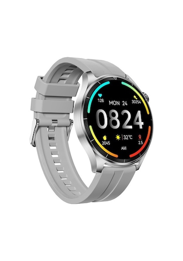 Thull Tw1-03 Gri Kasa Akıllı Saat + Bej Slıkon Kordon