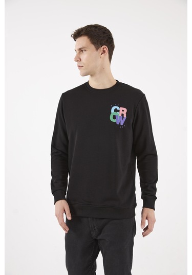 The Colour Siyah O-yaka Sweatshırt Siyah