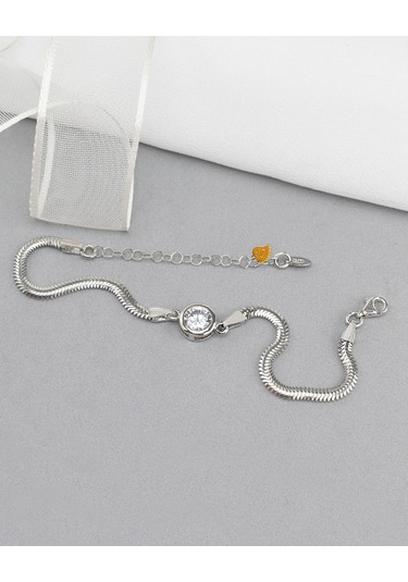 Brezza Lusso Jewelry Raund Diamond Special Lusso Kadın Gümüş Bileklik