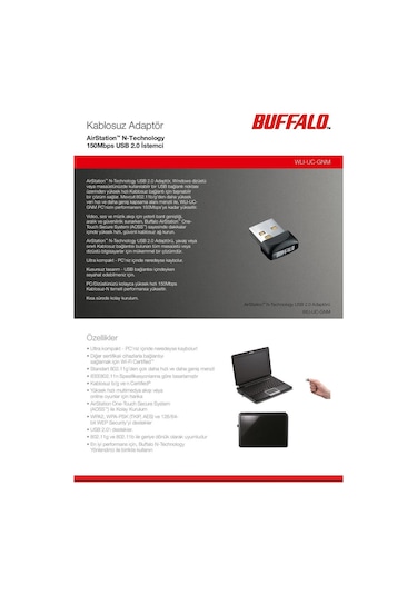 Buffalo Aırstatıon N-Technology 150N USB2.0 Adaptör