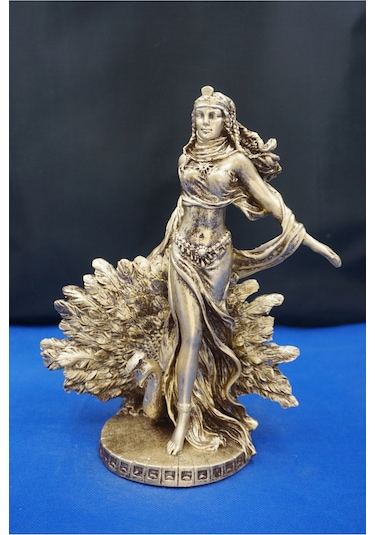 Hera Mitolojik Tanrıça Heykeli 25 Cm Dekoratif Biblo, Ev & Ofis Aksesuarı Altın