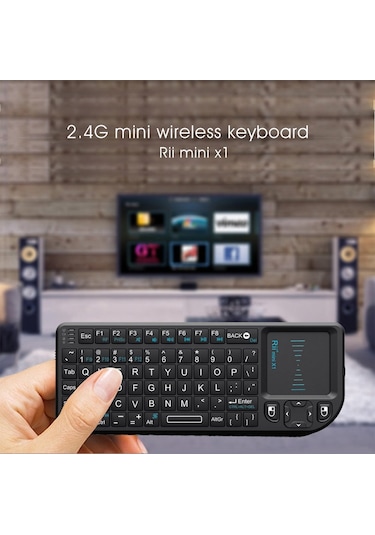Hallow Rii Mini X1 2.4 GHz Kablosuz Klavye Fare Touchpad
