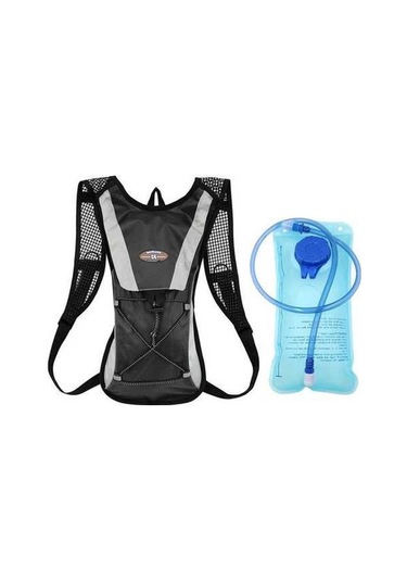 Willowhaven 2l Peva Su Torbası Ve Nilon Spor Sırt Çantası - Bisiklet, Dağcılık, Kamp İçin, Hafif, Dayanıklı, Depolama Bölmeli, Yansıtıcı Tasarım, Siyah, 2 Litre Kapasite Çok Renkli
