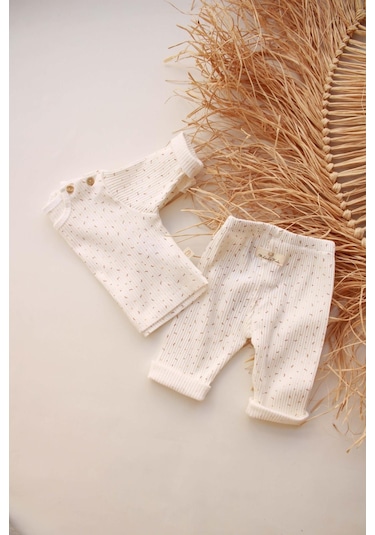 Colorful Bebek Alt Üst Takım Krem